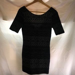 Aztec Blk Print Jersey Dress